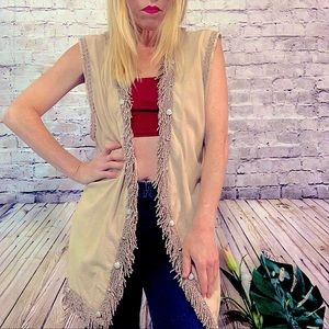 ‼️RISKY LONG FRINGE COTTON VEST Size M‼️